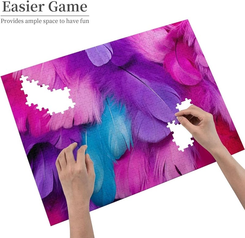 Phayah 500 قطعة أحجية ريش ملون للكبار ديكور المنزل هدية حفلة عيد الميلاد - Image 3